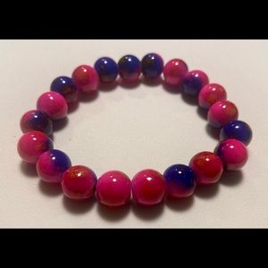 NEW multicolor pink chakra healing stone